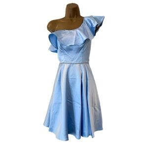 NWT off the shoulder light blue homecoming dress